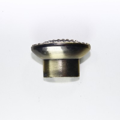 71017 Ручка-кнопка с кристаллами бронза CRL09 ВА